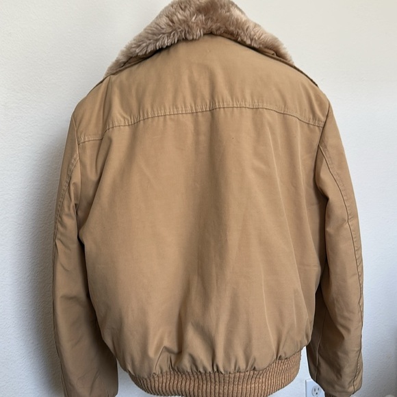 Struggle Gear
Vintage 80s Khaki Faux Fur Lightweight Retro Bombe - Picture 3 of 5
